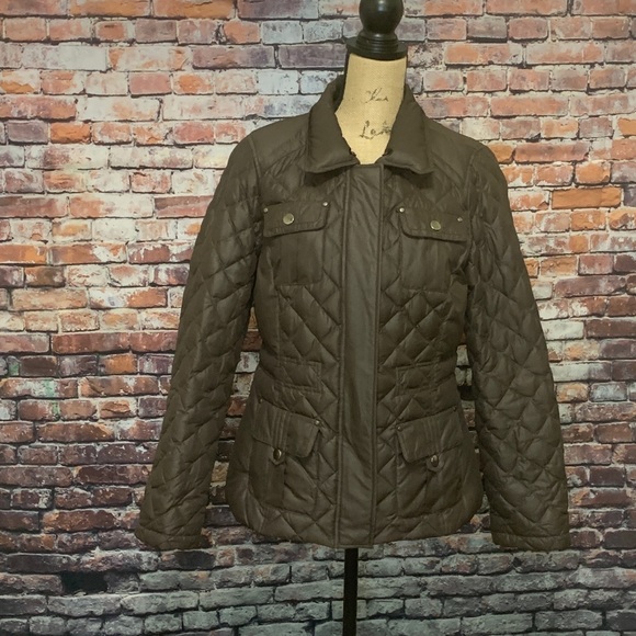 Tribal Jackets & Coats Tribal Espresso Quilted Jacket Puffer Poshmark